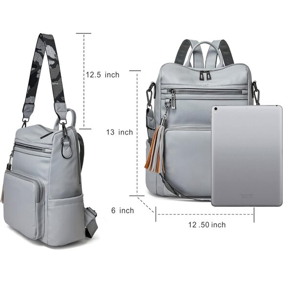 Trendy Leather Backpack Purse with Adjustable Straps - Perfect for Everyday Use - Picture 3 of 6